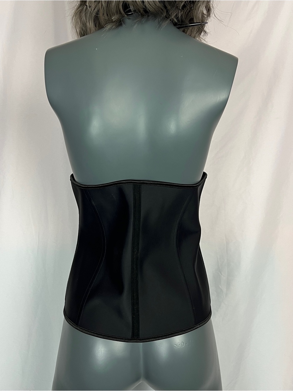 Solid Black Adjustable Corset Waist Trainer - Picture 3 of 10